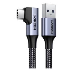 Кабель Ugreen US385 USB-A - USB-C Male 3.0 90-Degree Angled Cable 1 м (20299) Black