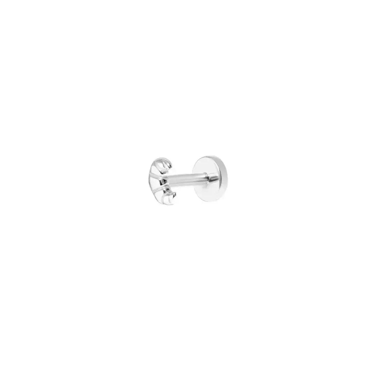 Лабрет Croissant Stud Earring - Silver
