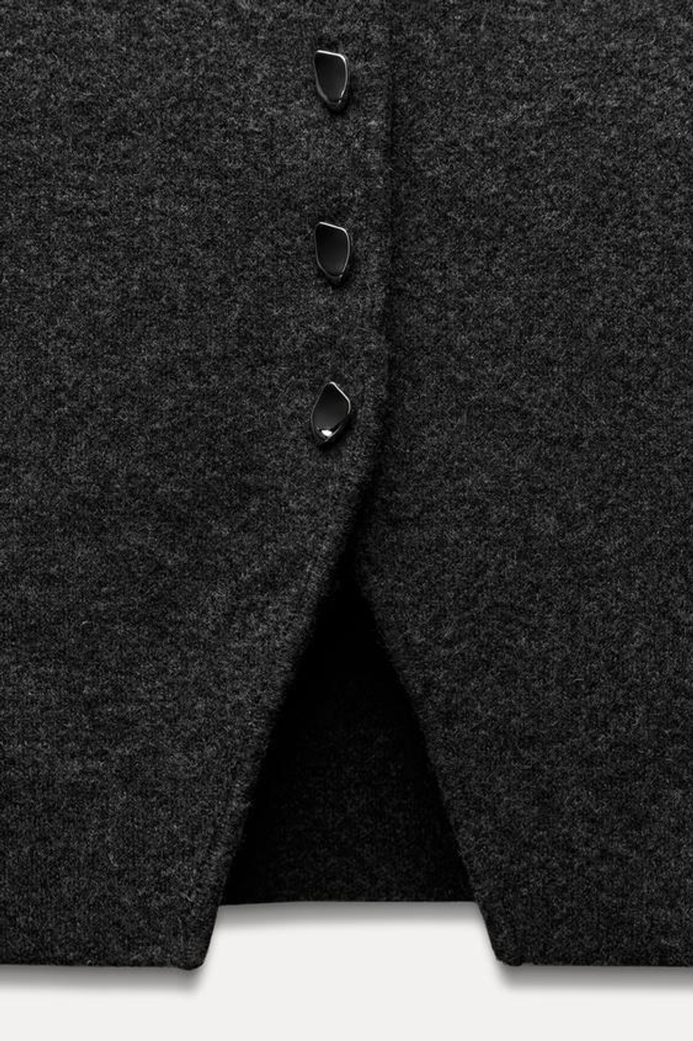 ZARA ОДНОТОННЫЙ УКОРОЧЕННЫЙ КАРДИГАН ИЗ ТРИКОТАЖА, СЕРЫЙ С МЕЛАНЖЕВЫМ ЭФФЕКТОМ