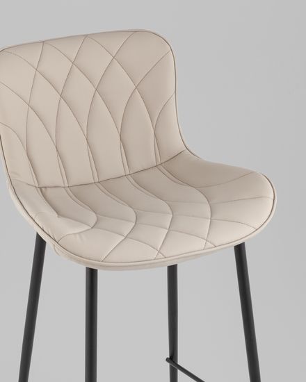 Стул барный Vault экокожа серый