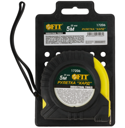 Рулетка Fit "ХАРД" 5мх25мм (10/100)
