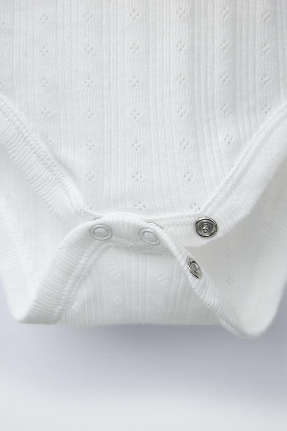 ZARA НАБОР ИЗ 3 БОДИ В РУБЧИК С АЖУРНЫМ УЗОРОМ, РОЗОВЫЙ