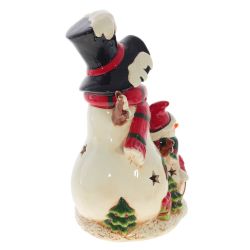 GAEM Фигурка декоративная "Снеговики" с подсветкой, 2 режима (цвет и жёлт), L24 W17 H31 см