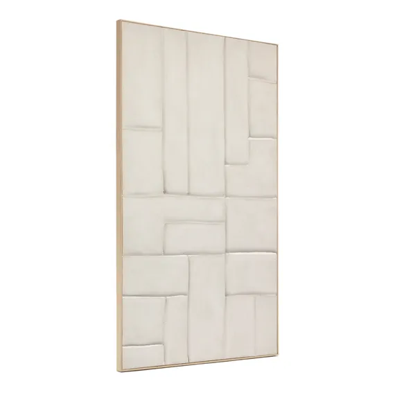 Большая картина Klis, 200х120 см, белый лен