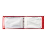 Визитница карманная BEFLER "Ящерица", на 40 визитных карт, натуральная кожа, тиснение, красная, V.30.-3