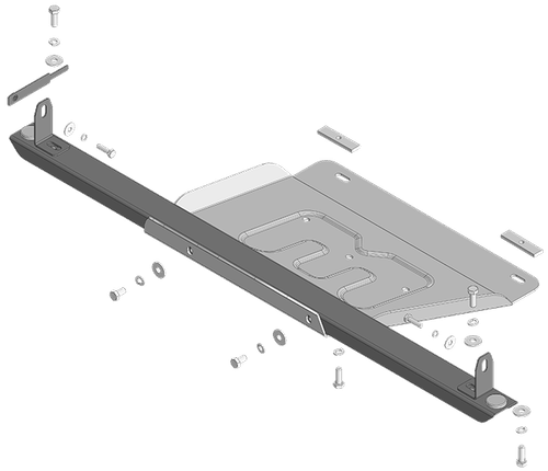 Защита раздаточной коробки (4 мм, алюминий) для Changan Hunter Plus 2023- Motodor.347204