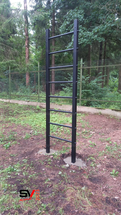 Монтаж уличной шведской стенки Sv Sport (2 вертикальных столба)