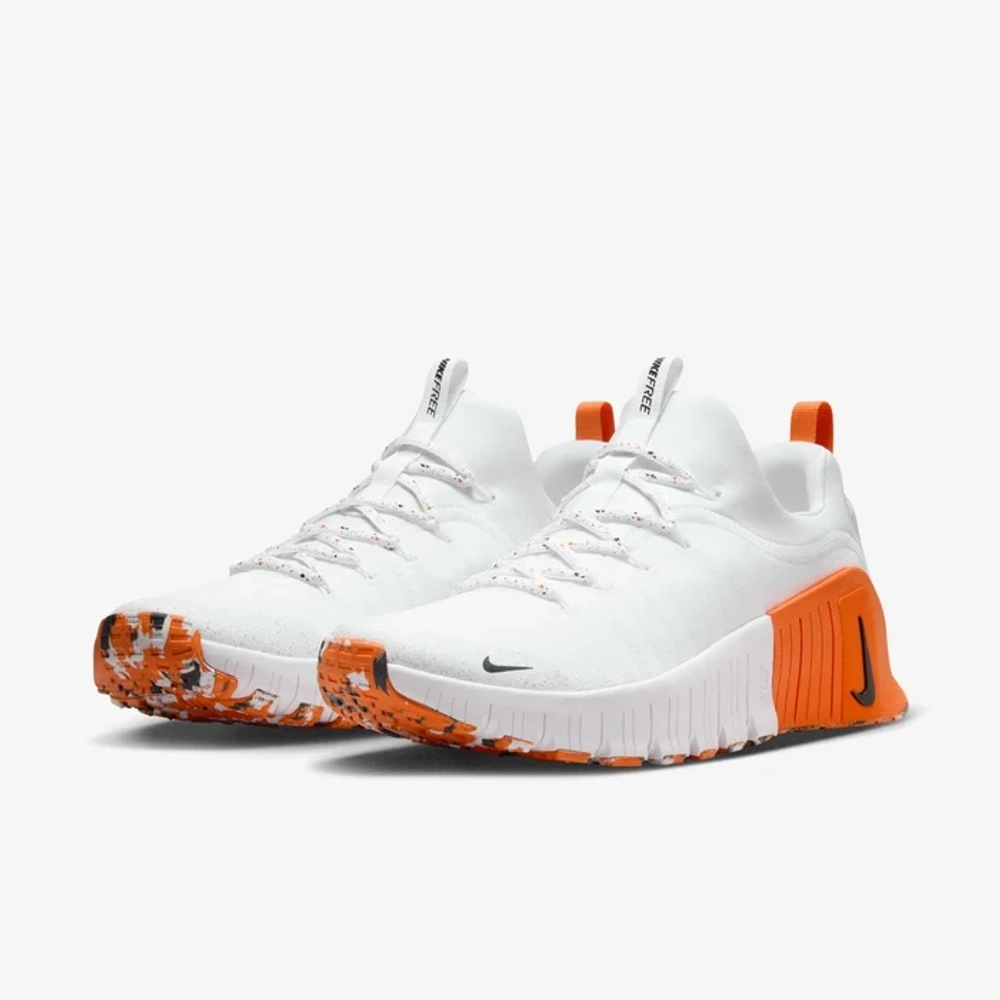 Кроссовки мужские Nike Free Metcon 6 (Бело-Оранжевые)