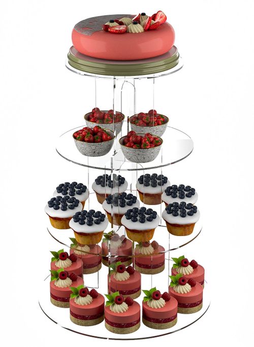 Подставка 4х ярусная для торта, кексов , капкейков, кейтеринга