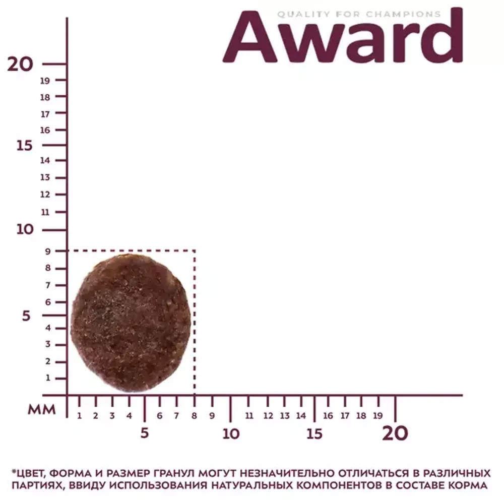 Сухой корм AWARD для щенков от 1 мес, беременных и кормящих сук мелких и миниатюрных пород с ягненком и индейкой с добавлением брокколи и брусники