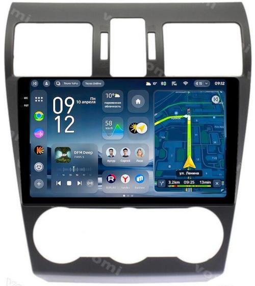 Магнитола для Subaru Forester 4 2012-2015, Impreza 4, XV (штатная КЗВ и/или harman/kardon) - Teyes CC4-PRO монитор 9.5" 2K QLED на Android 13, Быстрейшая, Snapdragon 778G, ИИ, CarPlay, DSP, 4G SIM-слот