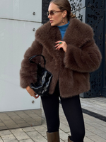 Шуба Slavic girl шоколадный