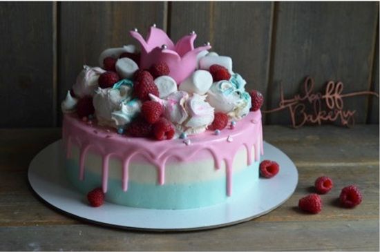 Детский торт с короной №1001