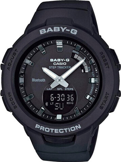 Японские спортивные наручные часы Casio Baby-G BSA-B100-1A с хронографом