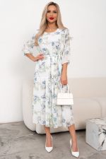 Платье Хелен (белый/цветы)-52р-р Р11-2075/13 Nikol