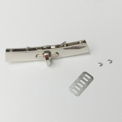 Замок вертушка на винтах 90*15 Серебро