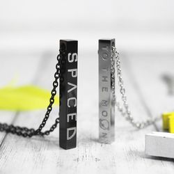 Парные бруски с гравировкой на заказ (чёрный/стальной)