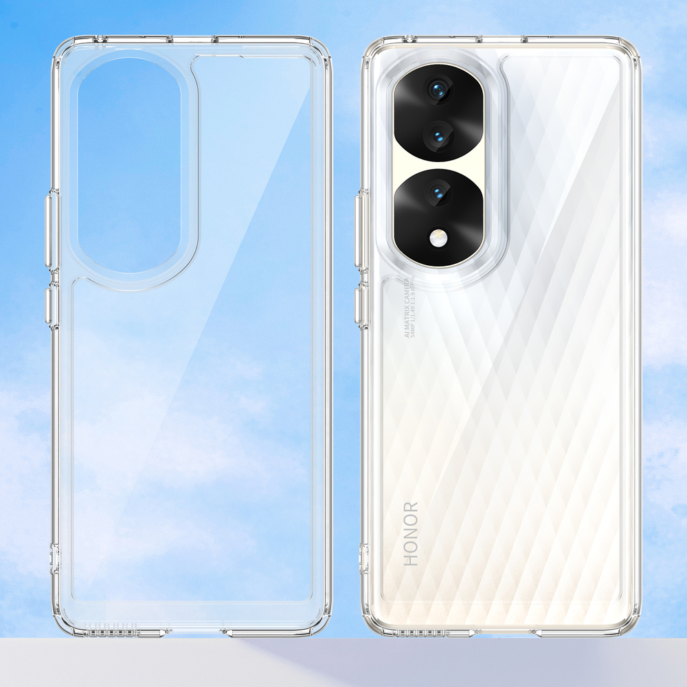 Чехол для смартфона Honor 70 Pro Plus 5G, двухкомпонентный с мягким откликом кнопок, прозрачные рамки