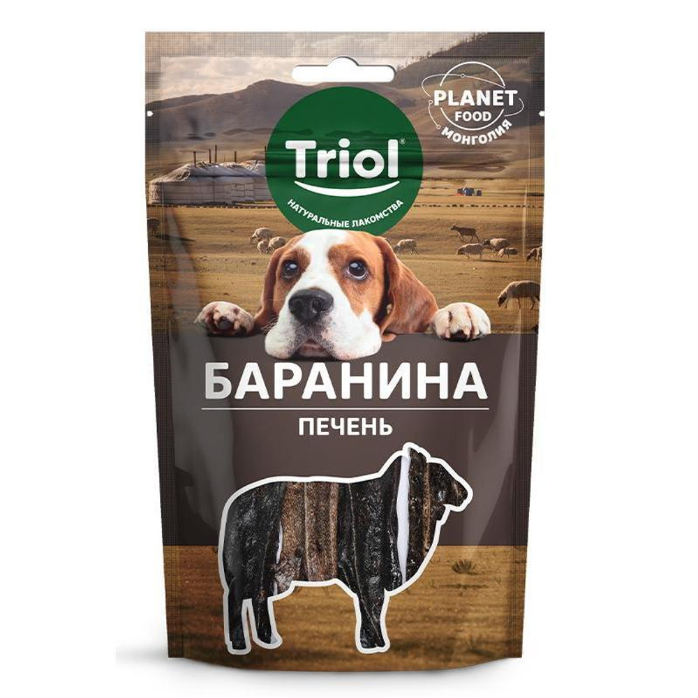 Лакомство для собак PLANET FOOD "Печень баранья", 50г, Triol