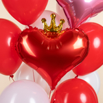 Фольгированный шар-фигура «Сердце в золотой короне», 56 см