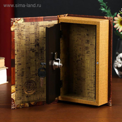 Сейф-книга дерево кожзам "Время - деньги" 21х13х5 см   4793965