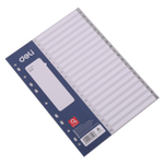 Разделитель пластиковый DELI, A-Z, А4, 20 листов, серый