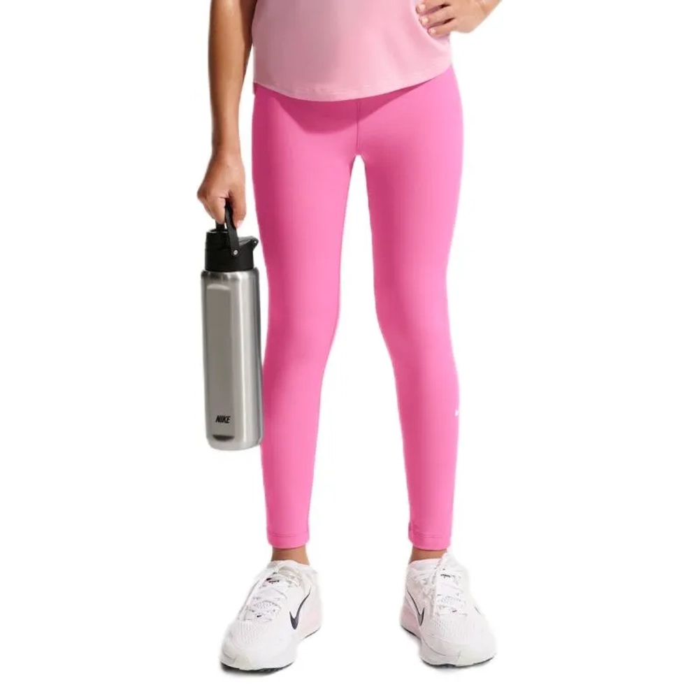 Брюки для девочки Nike Kids One Dri-Fit Tight - playful pink/white