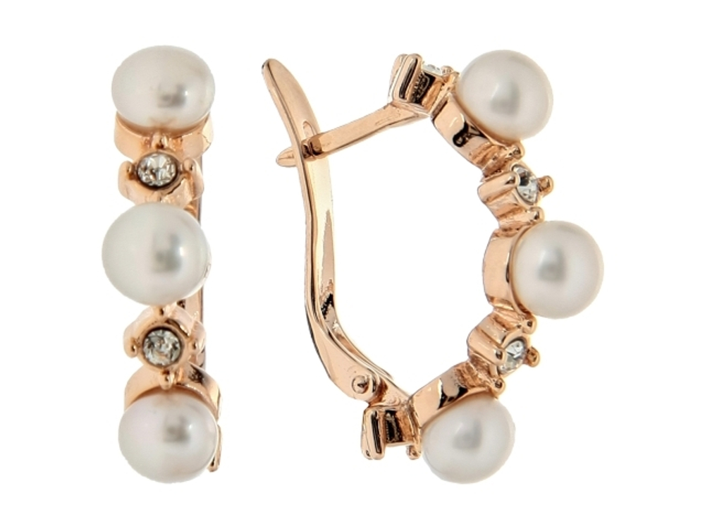 "Вивиана" серьги в золотом покрытии из коллекции "Очарование" от Jenavi с английским замком