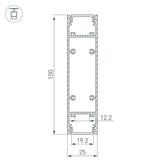 Профиль Arlight SL-Line-2522-2500 Black 033735