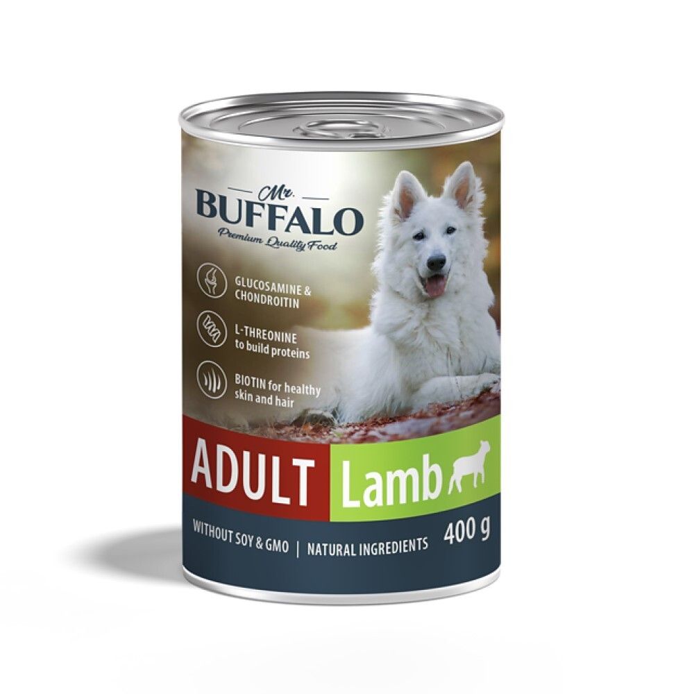 Mr.Buffalo 400 г - консервы для собак с ягненком (Adult)