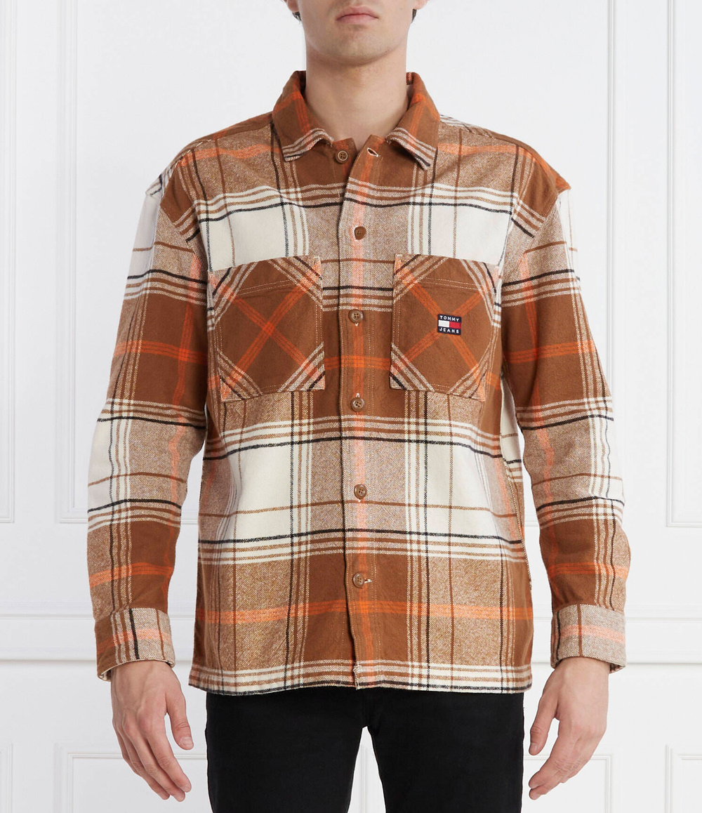 Рубашка BRUSHED CHECK Tommy Jeans - коричневый(DM0DM17254)