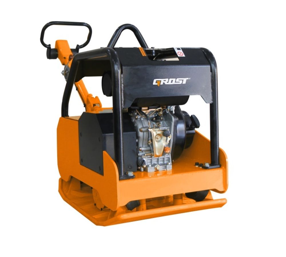 Виброплита реверсивная Grost VH 500D дизельная - [445 кг / 50 кН / Anmax D192F]