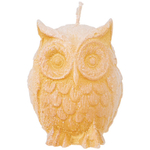 Свеча декоративная "Сова" белая с золотом 5*4,5см