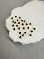 Шатоны 4 мм, Аметист в золоте, 25 шт