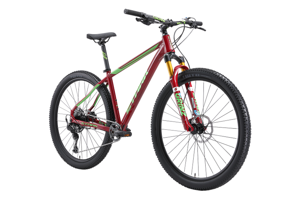 Велосипед 29" Stark'24 Armer 29.6 HD р.18" бордовый/зеленый