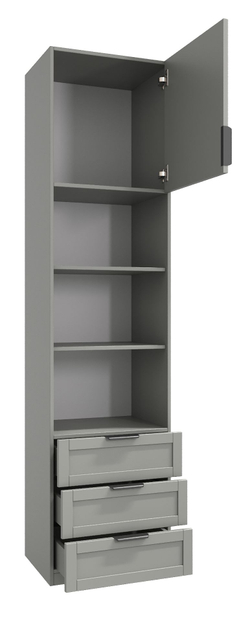 Шкаф для одежды, стеллаж Нордик, серый