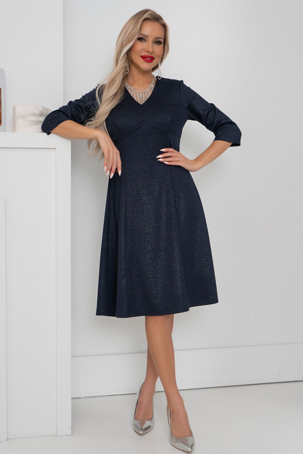 Платье Сияние ночи (синий/металлик) Р11-931/4 Nikol