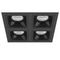 Комплект из светильников и рамки Lightstar Domino Quadro (214547+214507+214507+214507+214507) D54707070707