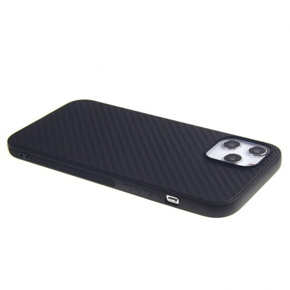 Чехол ТПУ карбон для iPhone 12 Pro Max, 011068 Черный