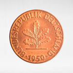 Germany, 1 Pfennig, 1950, (Munich Mint - "D"), VF