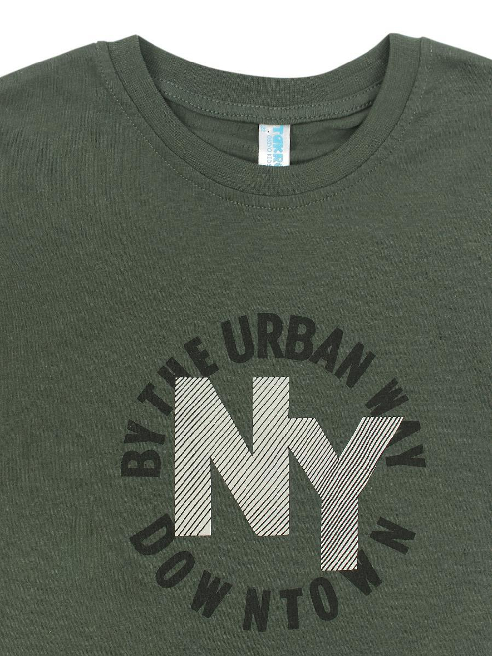 Лонгслив для мальчиков р-р 140 т.хаки (Такро) N135K-7/10