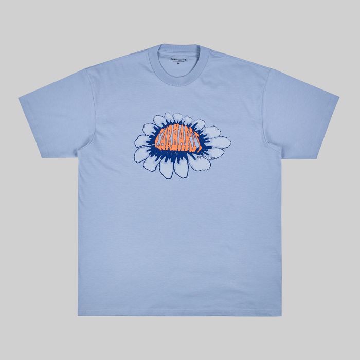 Футболка мужская Carhartt WIP Pixel Flower артикул:I033161_frosted_blue - купить в магазине Дайс