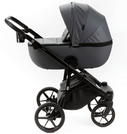 Детская коляска Adamex Nola Deluxe 2 в 1 N-SA32 (СЕРАЯ КОЖА)