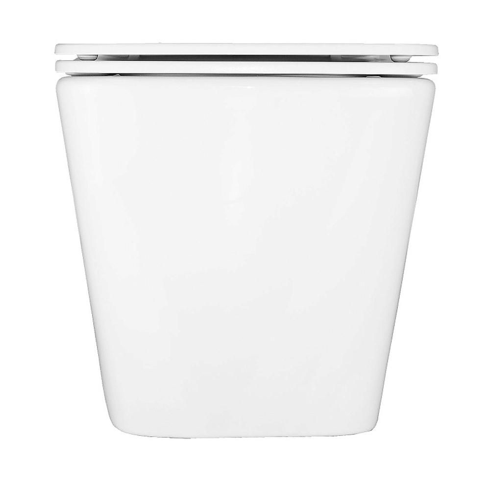 Унитаз импульсный Azario 360х590х380 подвесной, квадратный, быстросъемное сиденье микролифт, монтажная рама в комплекте (AZ-101C)