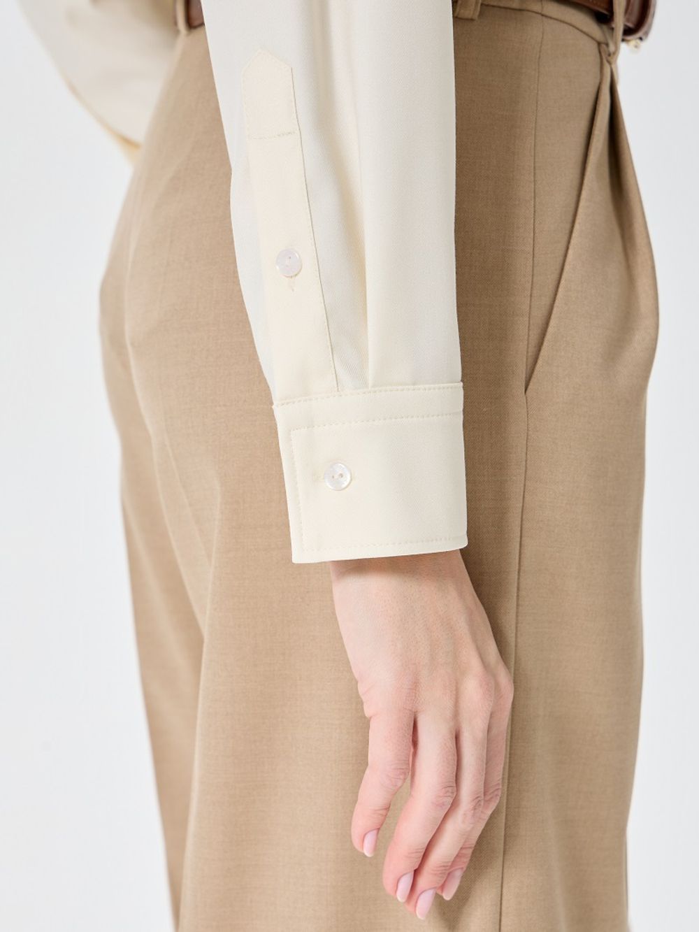 Рубашка Хельсинки молочная смесовая шерсть