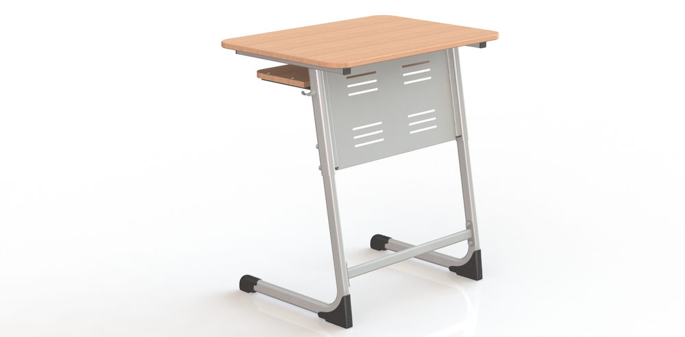 Парта одноместная Mega Smart Perfo с перфорированным экраном и полкой