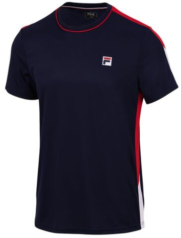 Мужская теннисная футболка Fila Gabriel - navy/fila red