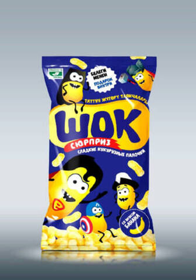 Кукурузные палочки  ШОК для мальчиков 80 г.