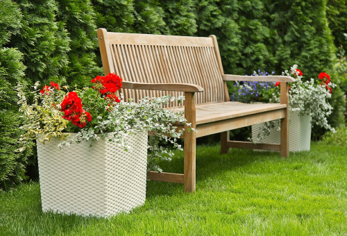 ГОРШОК Д/ЦВЕТОВ JUKA RATTANG 300Х300 БЕЛЫЙ АРТ 600 LA553-05