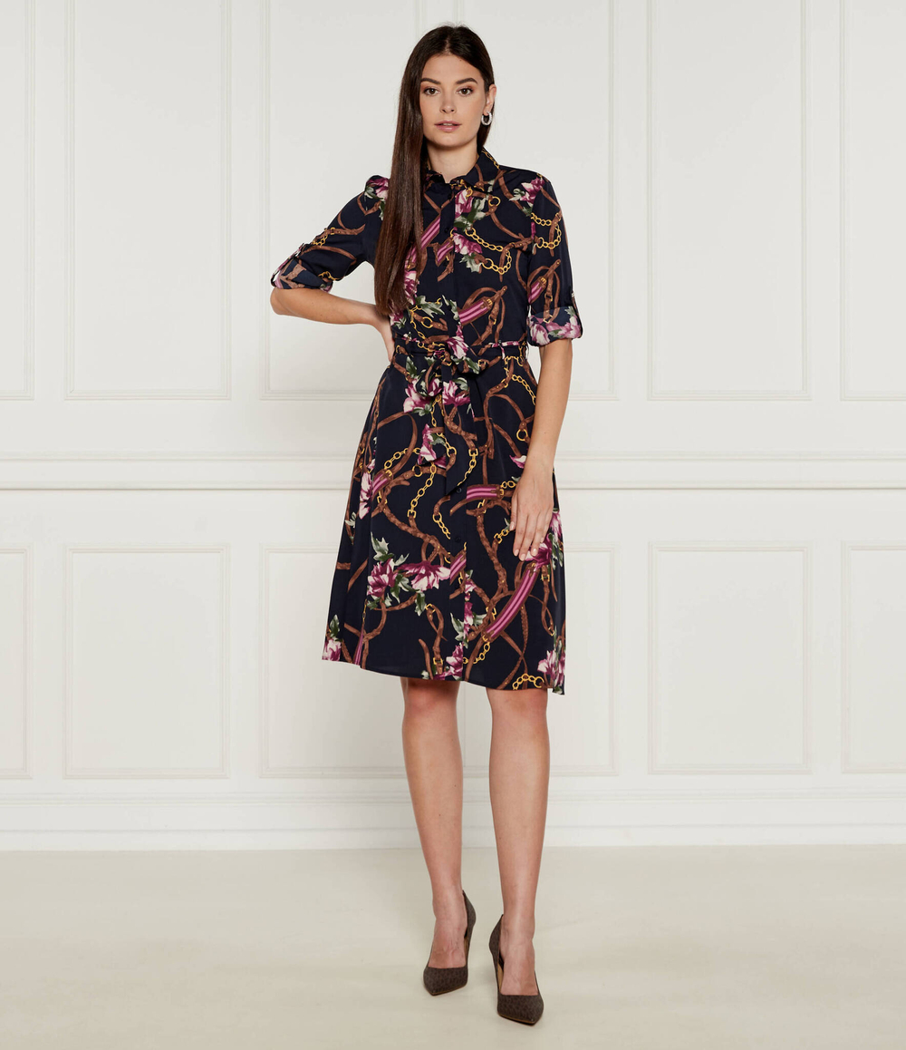 Платье с ремешком POLY LAUREN RALPH LAUREN - темно-синий(200940188)